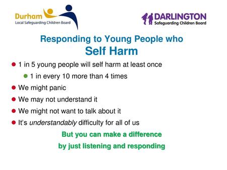 Responding to Young People who Self Harm