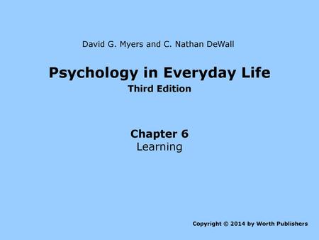 Psychology in Everyday Life