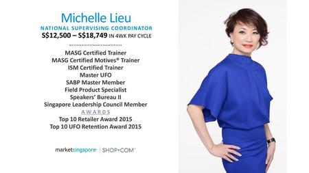 Michelle Lieu S$12,500 – S$18,749 IN 4WK PAY CYCLE