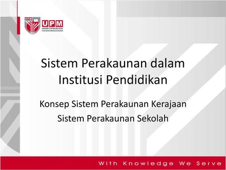 Sistem Perakaunan dalam Institusi Pendidikan