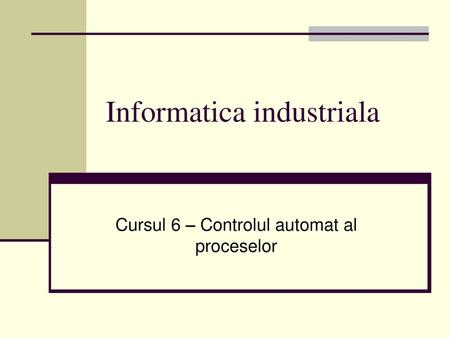 Informatica industriala