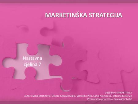 MARKETINŠKA STRATEGIJA