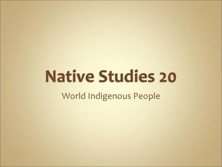 World Indigenous People