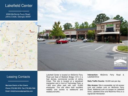 Lakefield Center Leasing Contacts 6599 McGinnis Ferry Road