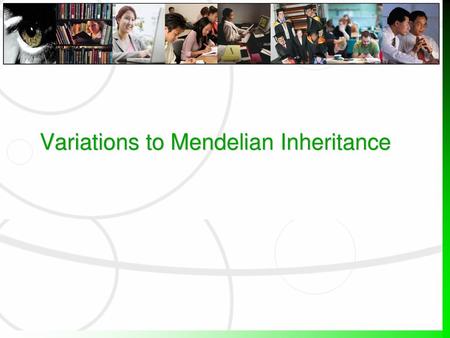 Variations to Mendelian Inheritance