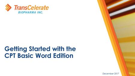 Getting Started with the CPT Basic Word Edition