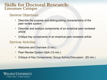 Skills for Doctoral Research: