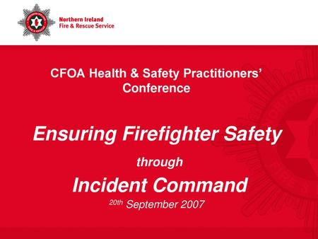 CFOA Health & Safety Practitioners’ Conference