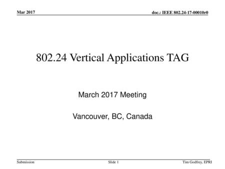 Vertical Applications TAG