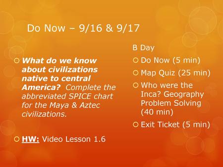 Do Now – 9/16 & 9/17 B Day Do Now (5 min)