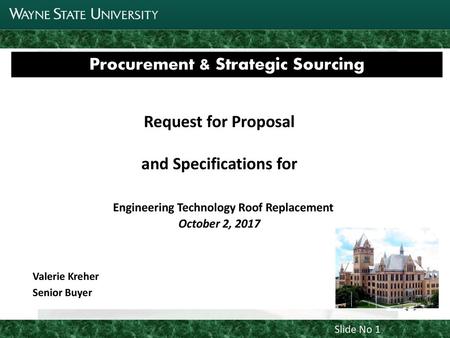 Joint Parking Task Force Update Procurement & Strategic Sourcing