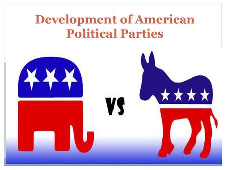 Development of American Political Parties