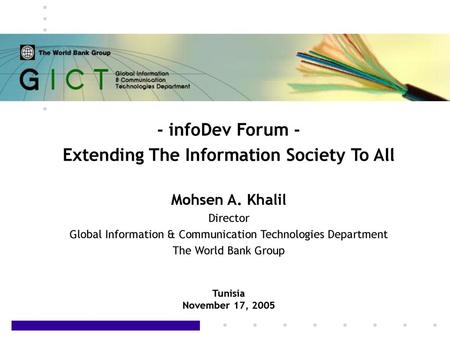 Extending The Information Society To All