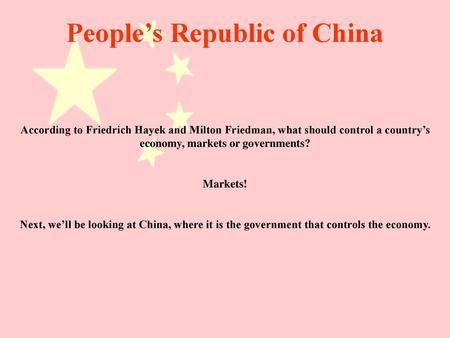 People’s Republic of China