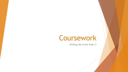 Writing the event help 