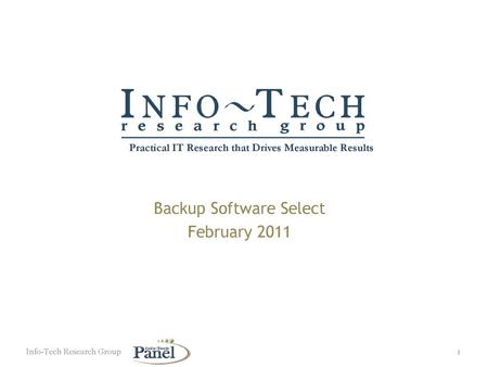 Backup Software Select February 2011