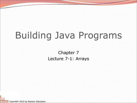 Building Java Programs