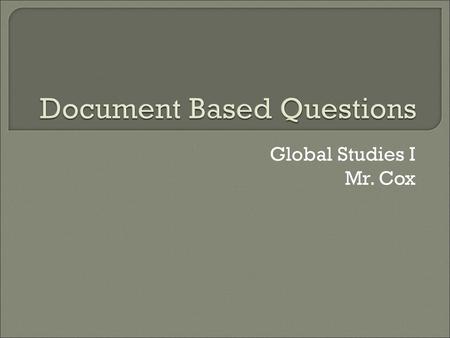 Document Based Questions