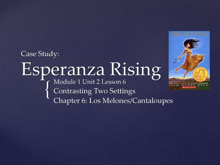 Case Study: Esperanza Rising