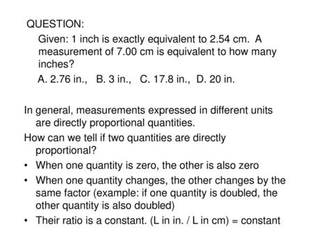 How can we tell if two quantities are directly proportional?