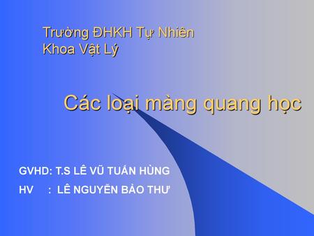 Trường ĐHKH Tự Nhiên Khoa Vật Lý