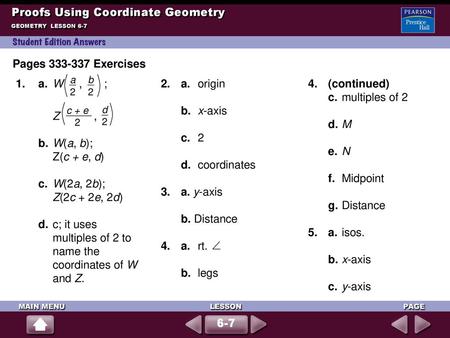 Proofs Using Coordinate Geometry