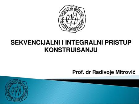 Prof. dr Radivoje Mitrović