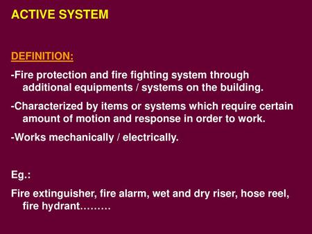 ACTIVE SYSTEM DEFINITION: