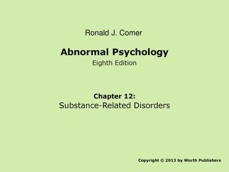 Substance-Related Disorders