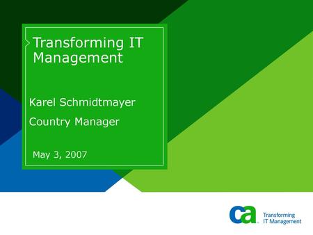 Transforming IT Management