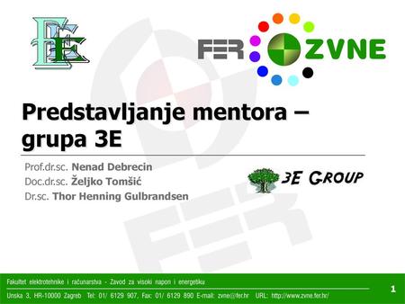 Predstavljanje mentora – grupa 3E