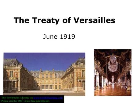 The Treaty of Versailles