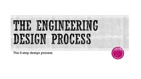 The engineering design process