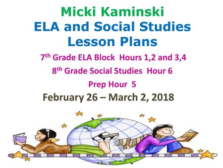 Micki Kaminski ELA and Social Studies Lesson Plans