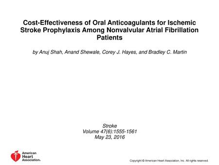 by Anuj Shah, Anand Shewale, Corey J. Hayes, and Bradley C. Martin