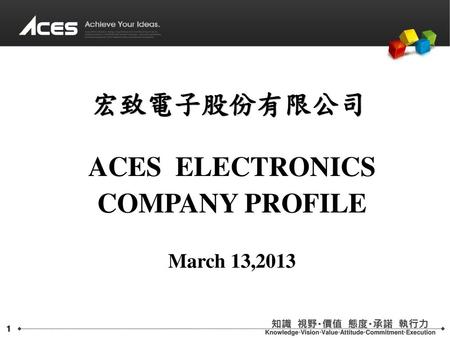 ACES ELECTRONICS COMPANY PROFILE March 13,2013