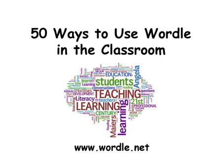 50 Ways to Use Wordle in the Classroom