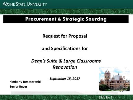 Joint Parking Task Force Update Procurement & Strategic Sourcing