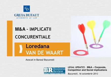 Loredana VAN DE WAART M&A – IMPLICATII CONCURENTIALE