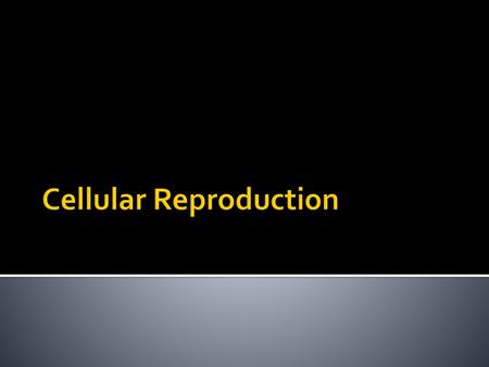 Cellular Reproduction