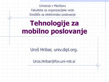 Tehnologije za mobilno poslovanje