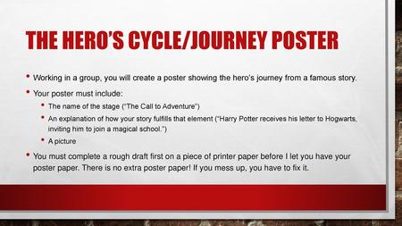 The Hero’s Cycle/Journey Poster