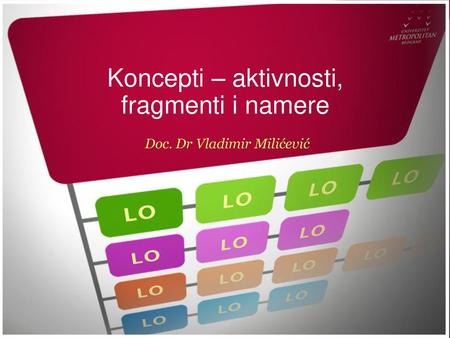 Koncepti – aktivnosti, fragmenti i namere