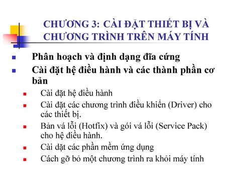 CHƯƠNG 3: CÀI ĐẶT THIẾT BỊ VÀ CHƯƠNG TRÌNH TRÊN MÁY TÍNH