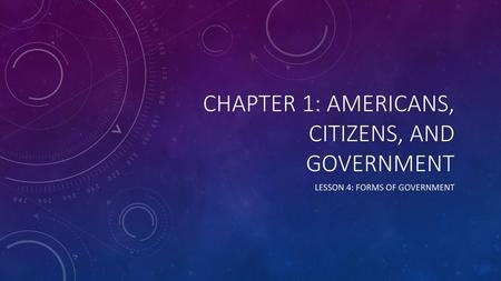 Chapter 1: Americans, Citizens, and Government