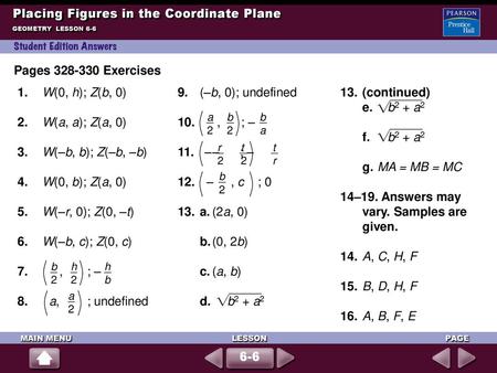 Placing Figures in the Coordinate Plane