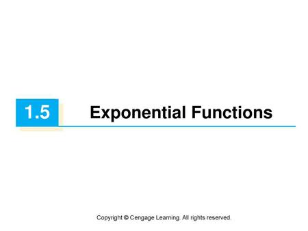 Exponential Functions