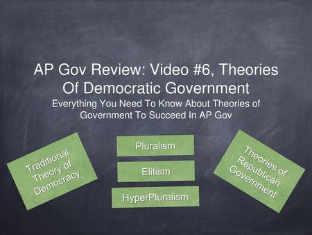 AP Gov Review: Video #6, Theories Of Democratic Government