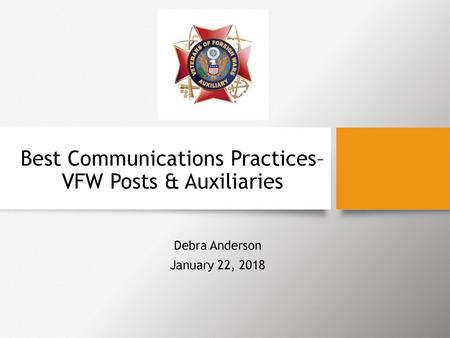 Best Communications Practices– VFW Posts & Auxiliaries