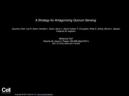 A Strategy for Antagonizing Quorum Sensing